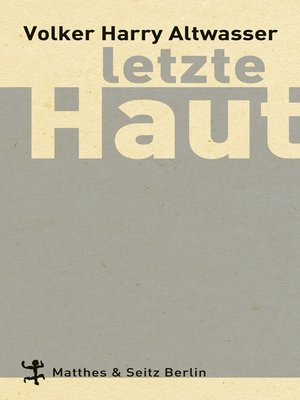 cover image of Letzte Haut